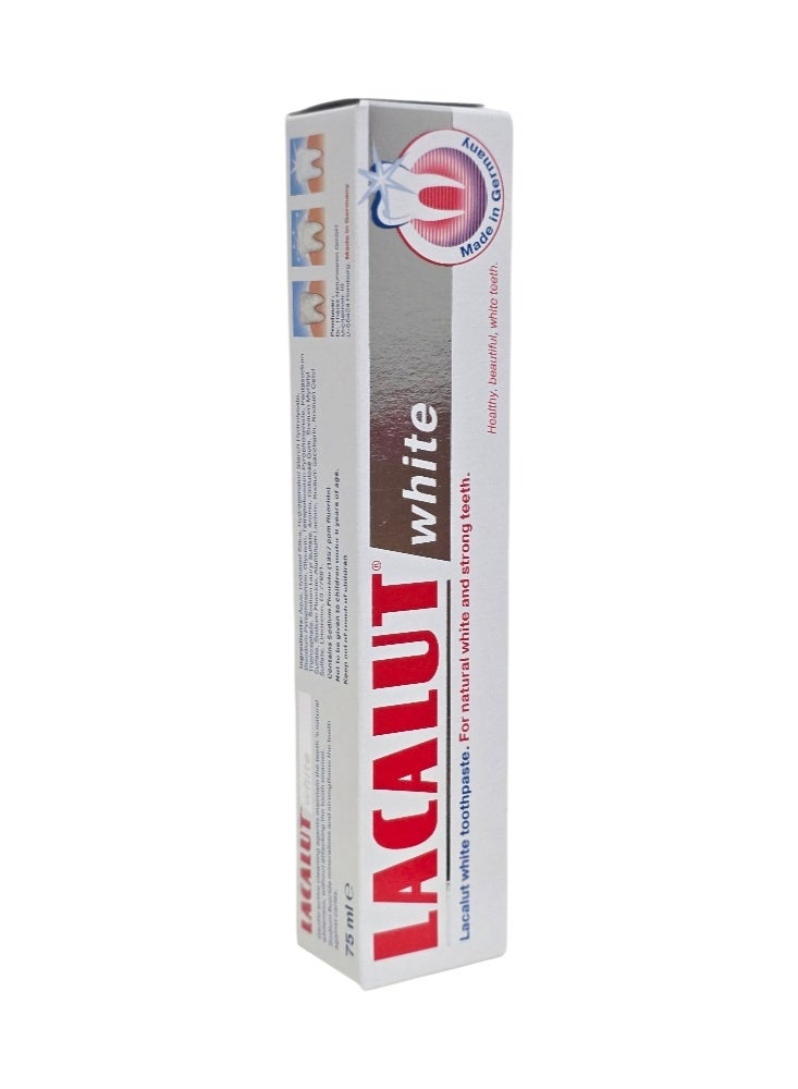 LACALUT Natural Whitening Toothpaste White 75mm - Image 3